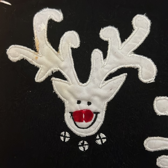 Christmas vest. Black and white w embroiled on reindeer. So festive!! Sz S EUC - Picture 4 of 7